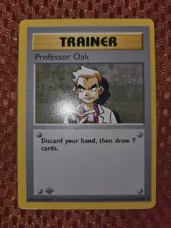 Pokemon Professor Oak 1st Edition Shadowless Base Set 88/102 LP WOTC Vintage - Image 1