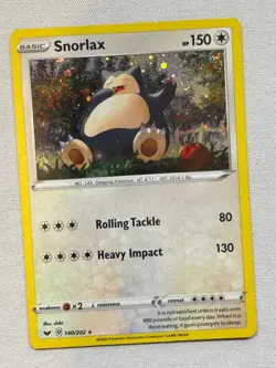 Snorlax 140/202 Rare Sword & Shield Pokemon Lightly Played - Image 1