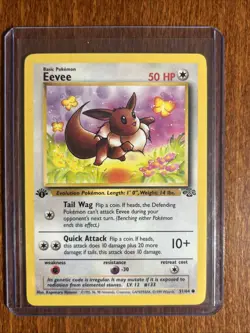 [NM] 1999 Pokemon Jungle Eevee 1st Edition #51/64 Common - Image 1
