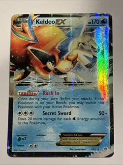 Keldeo EX 45/113 Legendary Treasures Holo Pokemon TCG LP - Image 1