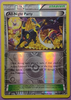 Pokemon TCG Trainer All-Night Party 96/122 Reverse Holo 2016 stadium - Image 1