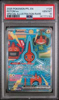 2025 Pokemon Phantasmal Flames #126 Full Art Rotom ex SIR PSA 10 Gem Mint - Image 1