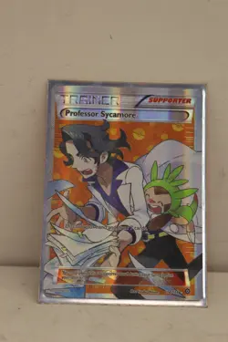 Professor Sycamore 114/114 Holo Full Art Ultra Rare Pokemon Steam Siege-NM-Mint - Image 1