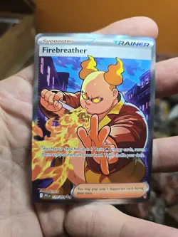 Pokemon TCG Trainer Firebreather Full Art Holo Ultra Rare English Phantasmal - Image 1