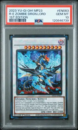 2024 Yu-Gi-Oh Red-Eyes Zombie Dragon Lord - MP23-EN083 PSA 10 (Sept 25) - Image 1
