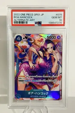 ONE PIECE BOA HANCOCK ALTERNATIVE ART OP01-078 BANDAI - 2022 - GEM MT JP PSA 10 - Image 1
