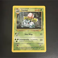Pokemon Ivysaur Base Set Shadowless 030/102 Uncommon Stage 1 60 HP Card - Image 1
