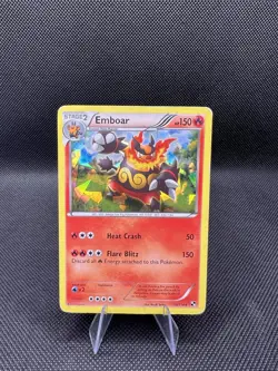 Pokemon Card Emboar 19/114 Cracked Ice Holo, B&W Base Set, MP Condition 🔥🔥🔥 - Image 1