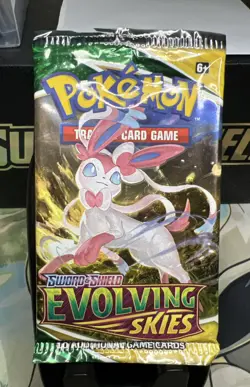 Sword and Shield Evolving Skies Sylveon Art EMPTY BOOSTER PACKS No Cards - Image 1