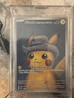 PIKACHU VAN GOGH WITH GREY FELT HAT SVP EN 085 PROMO POKEMON CARD-SEALED - Image 1