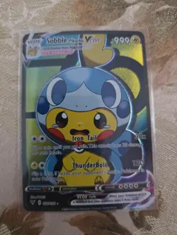 Sobble Pikachu Vcos Pokemon Fan Art Custom Card - Image 1