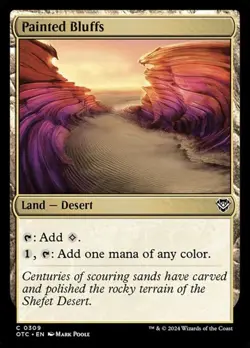 1x Painted Bluffs NM Eng MTG - Commander Outlaws of Thunder Junction - Image 1