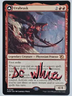 URABRASK THE GREAT WORK Campbell White ARTIST SIGNED Auto MTG Magic Non-foil - Image 1