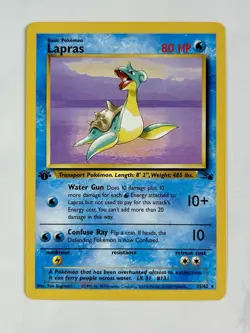 Lapras 1999 Pokemon Game Fossil 1st Edition Rare #25/62 * Light Play - Image 1