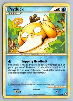 PSYDUCK 74/102 COMMON HGSS TRIUMPHANT POKEMON LP - Image 1