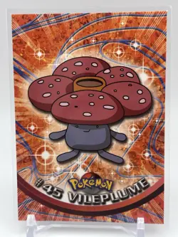 💥 VILEPLUME 1999 Topps Pokemon TV Non Holo Animation Series blue Logo # 45 - Image 1