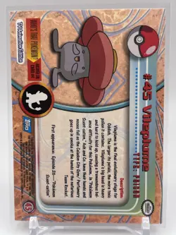 💥 VILEPLUME 1999 Topps Pokemon TV Non Holo Animation Series blue Logo # 45 - Image 2