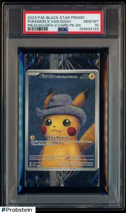 Pokemon Pikachu with Grey Felt hat Van Gogh 085 Graded Sealed Promo PSA 10 - Image 1