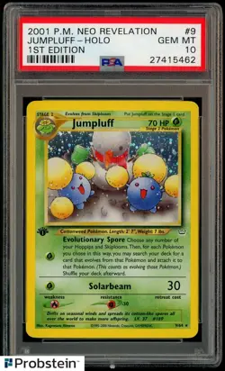 2001 Pokemon Neo Revelation 1st Edition #9 Jumpluff Holo PSA 10 GEM MINT - Image 1