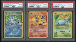2021 Pokemon Celebrations Sequential Set (3) Blastoise Charizard Venusaur PSA 10 - Image 1
