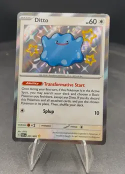 Pokemon TCG Ditto 201/091 English Card PAF Paldean Fates Shining Fast Shipping - Image 3