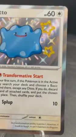 Pokemon TCG Ditto 201/091 English Card PAF Paldean Fates Shining Fast Shipping - Image 5