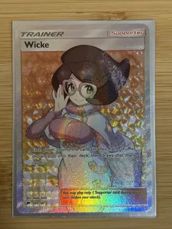 Pokemon TCG Wicke Burning Shadows Holo Full Art Ultra Rare SM03 147/147 - Image 1