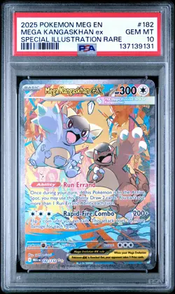 2025 POKEMON MEG EN-MEGA EVOLUTION #182 MEGA KANGASKHAN EX PSA 10 - Image 1