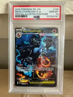 Pokemon 2025 Mega Charizard X ex 125/094 SIR Phantasmal Flames GEM MINT PSA 10 - Image 1