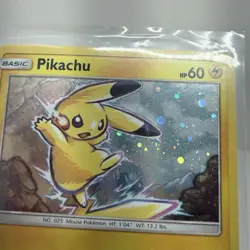 2017 Pokemon Sun & Moon Black Star Promo SM98 Pikachu Cosmos Holo NM - Image 3