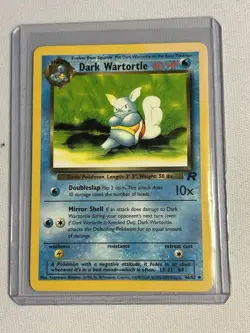 Dark Wartortle 46/82 Team Rocket Unlimited Pokemon INK ERROR INSUFFICIENT INK - Image 1