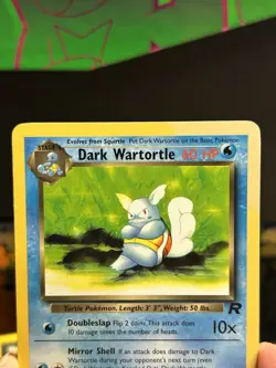 Dark Wartortle 46/82 Team Rocket Unlimited Pokemon INK ERROR INSUFFICIENT INK - Image 5