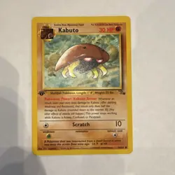 Pokemon Kabuto Fossil 50/62 1st Edition Common Regular 1999 English - Image 1