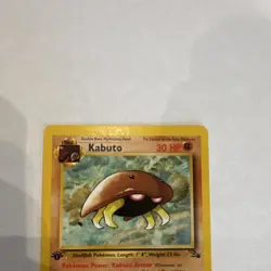 Pokemon Kabuto Fossil 50/62 1st Edition Common Regular 1999 English - Image 2