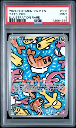 142064855 Tatsugiri 2024 Pokemon Twilight Masquerade #186 PSA 9 - Image 1