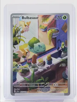 BULBASAUR 2024 POKEMON STELLAR CROWN ILLUSTRATION RARE 143/142 Q5754 - Image 1