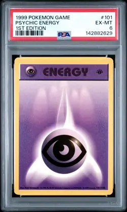 1999 POKEMON GAME 1ST ED #101 PSYCHIC ENERGY PSA 6 - Image 1