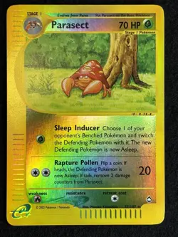 Pokemon Parasect 27/147 Aquapolis Reverse Holo - Image 1