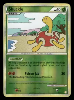 Pokemon Shuckle Holo Rare HeartGold SoulSilver 11/123 LP Reverse Holo - Image 1