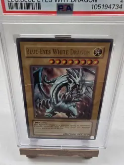 Yugioh! PSA 2 2002 Blue-Eyes White Dragon LOB-001 Ultra Unlimited Free Shipping - Image 3