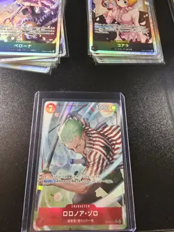 ONE PIECE Card Japanese Roronoa Zoro (Alt Art) OP14-015 R The Azure Sea's Seven - Image 1