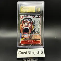 CGC 10 PRISTINE Usopp Parallel ST01-002 C 25th Edition ONE PIECE Card Game 127 - Image 1