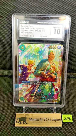 CGC GEM MINT 10 Roronoa Zoro PRB02-006 SP EGGHEAD CRISIS EB04 ONE PIECE Card - Image 1