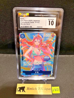 CGC GEM MINT 10 Nami P-112 Promo Mini Tin Pack Set Vol.2 One Piece Asia Promo - Image 1