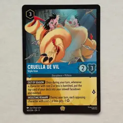 Cruella De Vil 143/204 Disney Lorcana Fabled Regular Legendary Card NM - Image 1