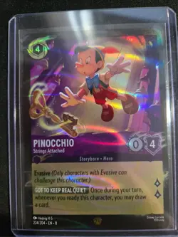 Pinocchio 224/204 Strings Attached Legendary Foil Disney Lorcana - Image 1
