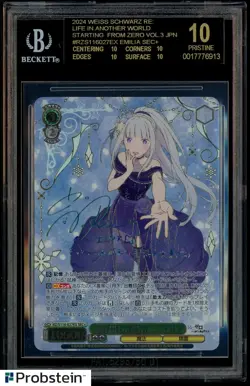 2024 Weiss Schwarz Life/Anthr World JPN RZS116027Ex Emilia BGS 10 BLACK LABEL - Image 1