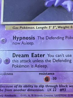 Haunter 43/130 - Base Set 2 - Pokemon Card TCG 2000 - Image 5