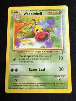 Weepinbell 64/130 Uncommon Base Set 2 Pokemon Card - Image 1