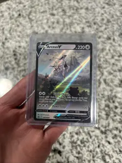 Pokemon TCG Arceus v SWSH204 Sword & Shield Promo Card Near Mint Condition - Image 3